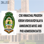 CSK Himachal Pradesh Krishi Vishvavidyalaya Announces MVSc and PhD Admission Dates